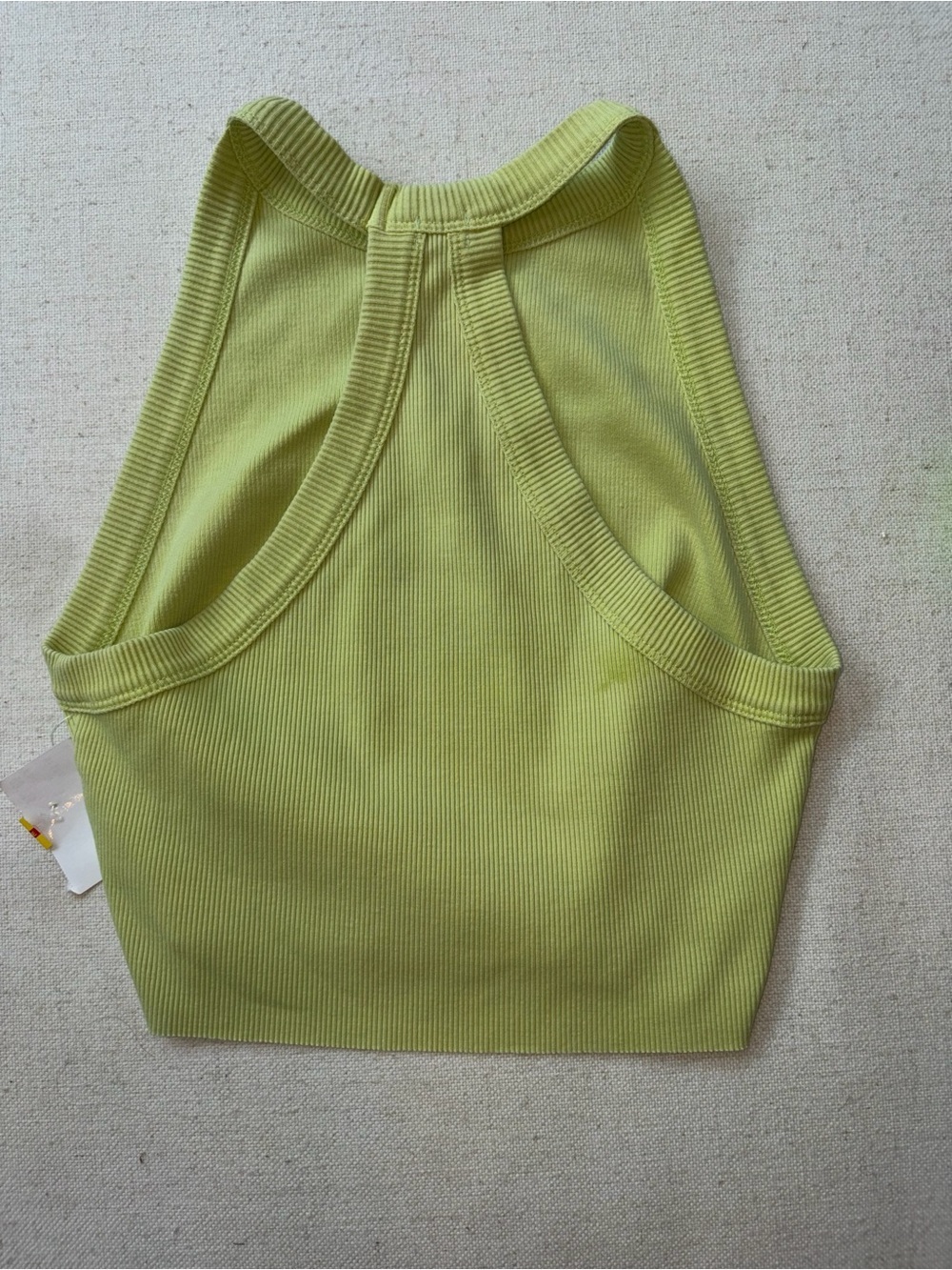 FP Movement Ribbed Halter Crop Tank - Lime - Picture 2 of 3